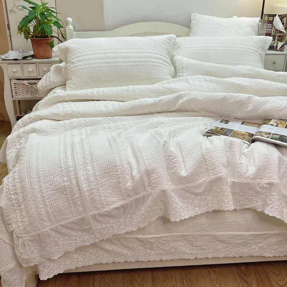 Embroidery Bali - Juego de Cubrecama Acolchado de Lujo