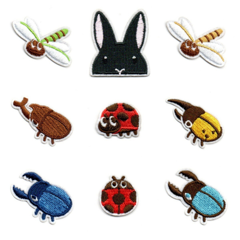 Embroidery Lady Bug - 50 unids/lote parche bordado de Anime