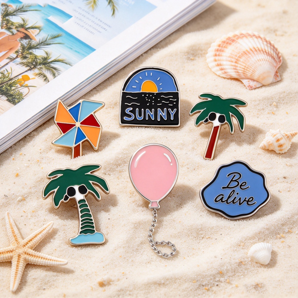 Embroidery Bali - Broches y alfileres románticos con motivos