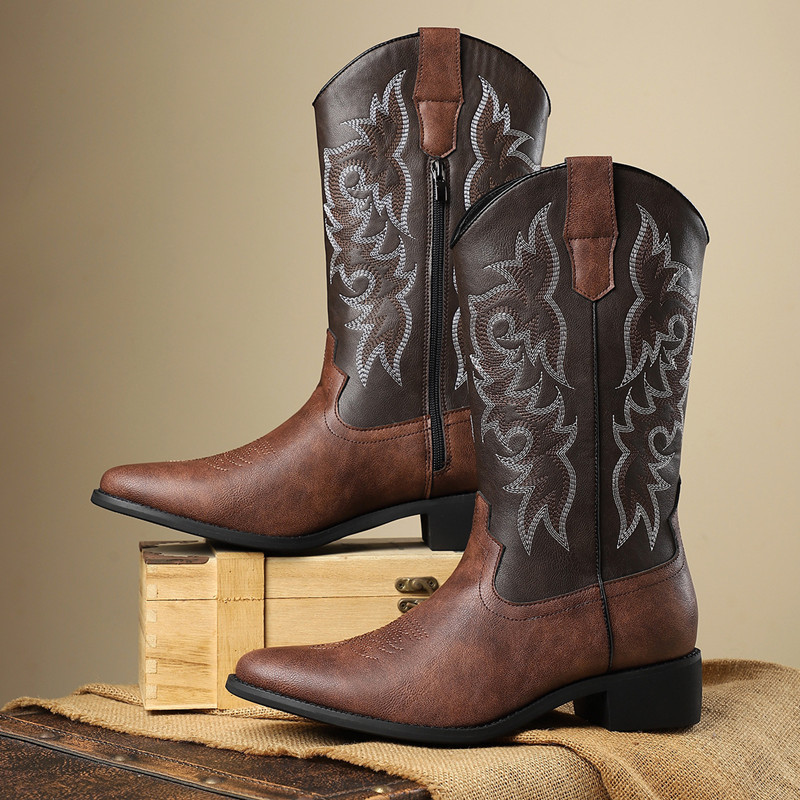 Embroidery Garments - NUEVAS Botas Altas para Hombre, Bordadas,