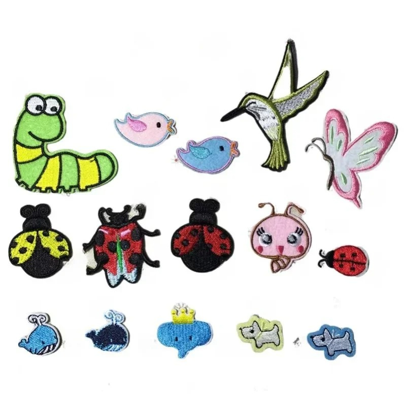 Embroidery Lady Bug - 100 unids/lote parche bordado de Anime