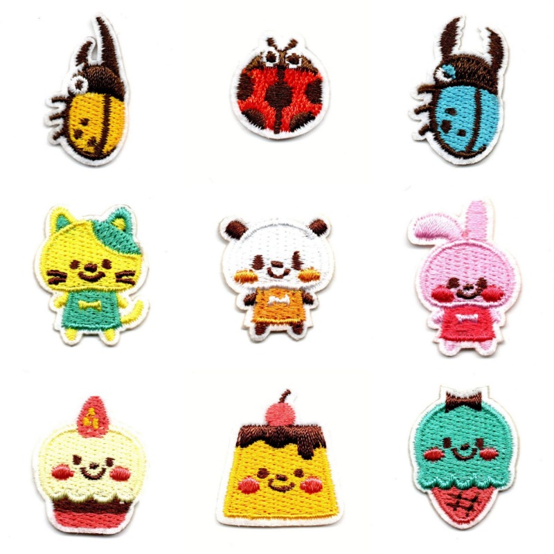 Embroidery Lady Bug - 50 unids/lote parche bordado de Anime