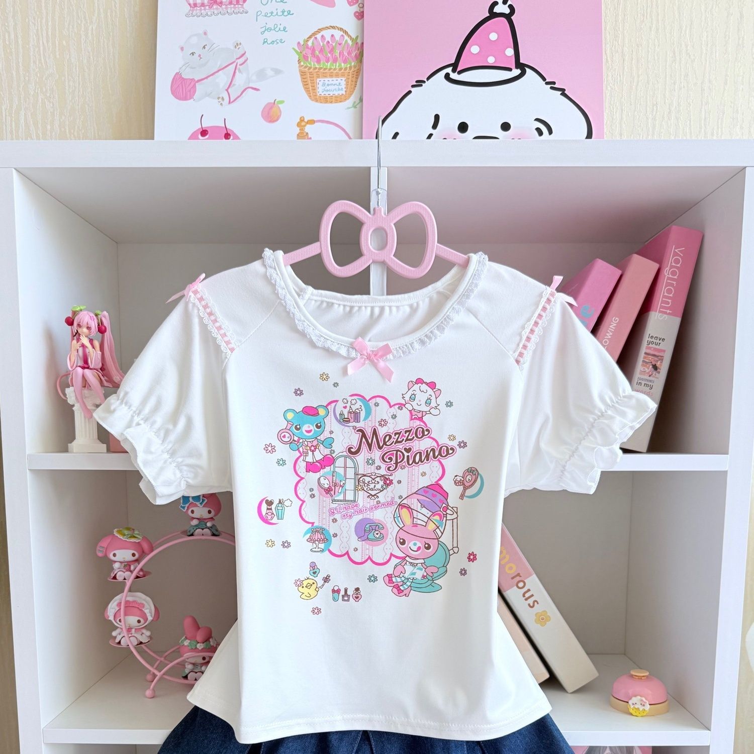 Conjuntos de falda dulce japon - Embroidery Cotton Shirt reseña y precio