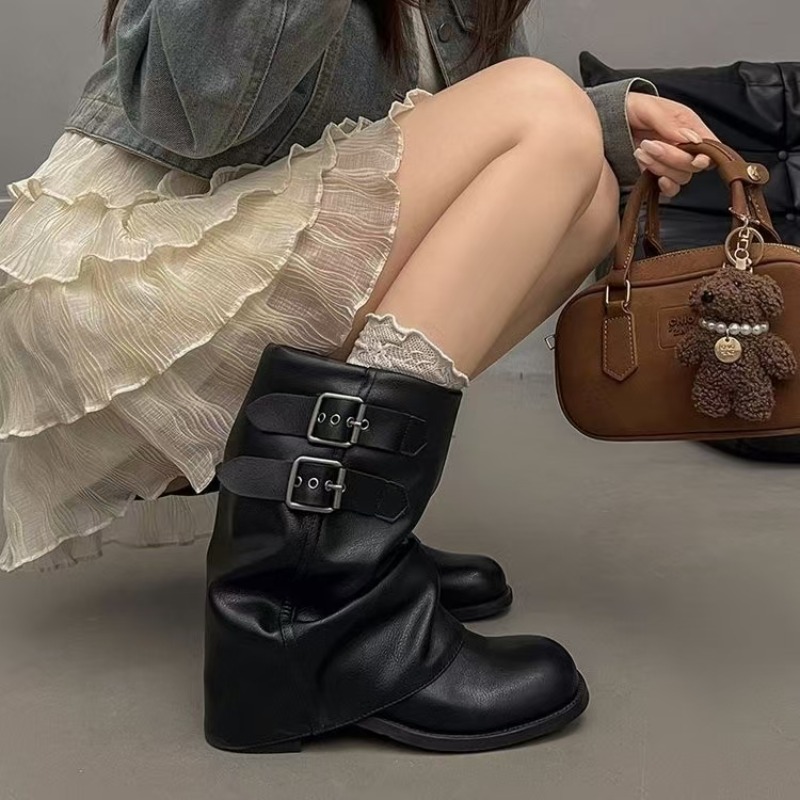 Botas Negras de Media Pantorri - Embroidery Garments reseña y precio