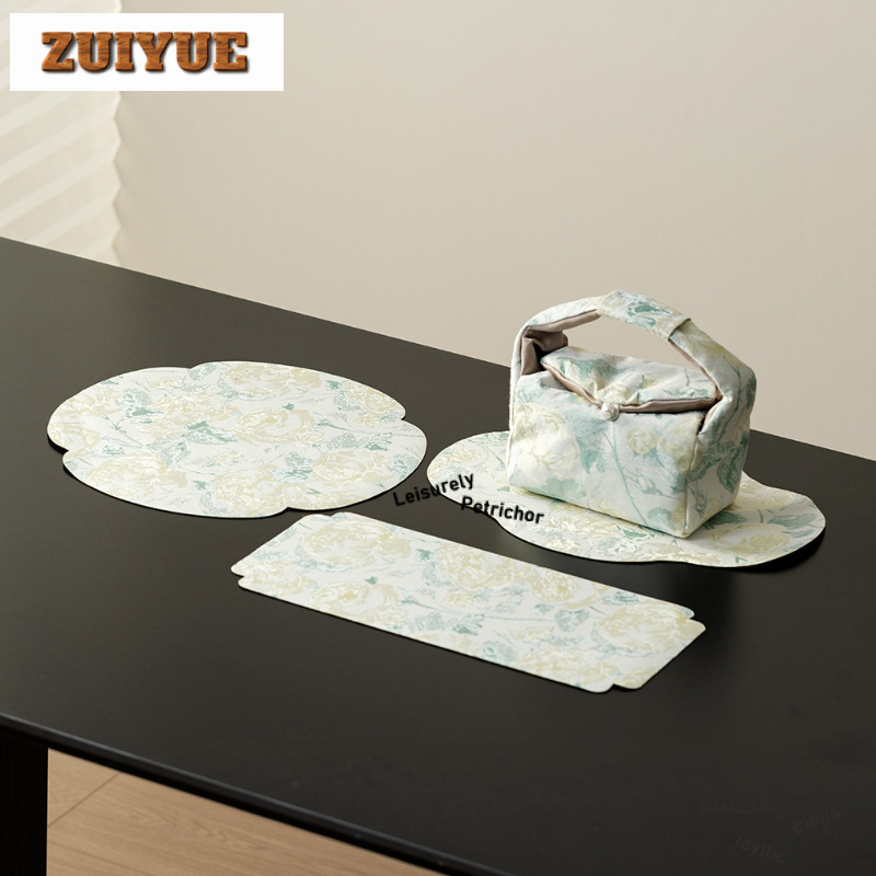 Manteles de mesa de té con bor - Embroidery Rose reseña y precio