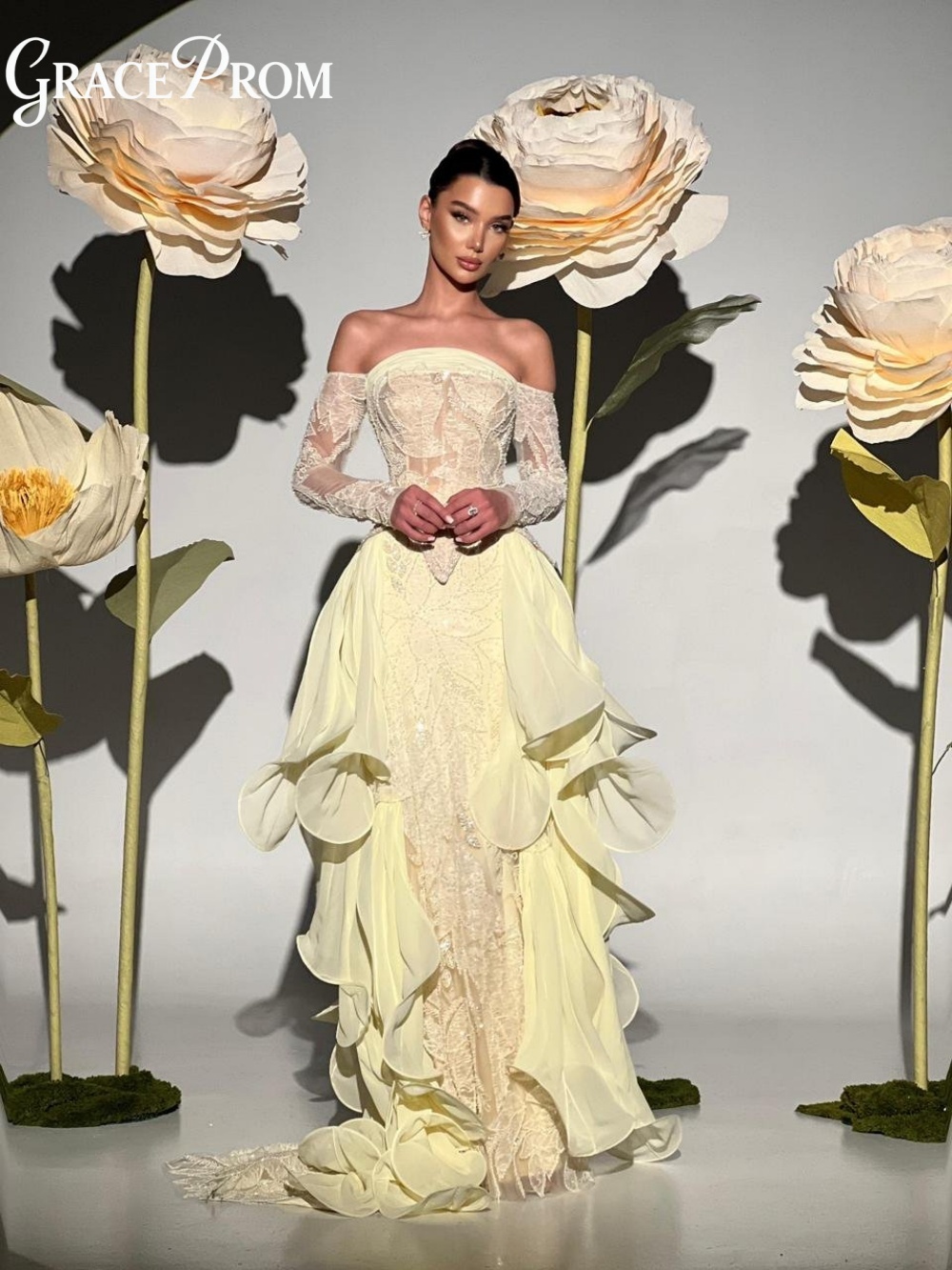 Exquisito Vestido de Gala Amar - Embroidery Yellow Dress reseña y precio