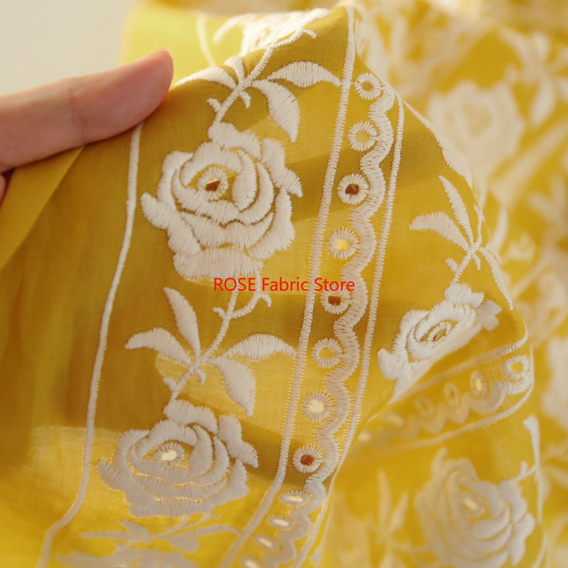 Tela de ropa DIY hecha a mano  - Embroidery Yellow Dress reseña y precio